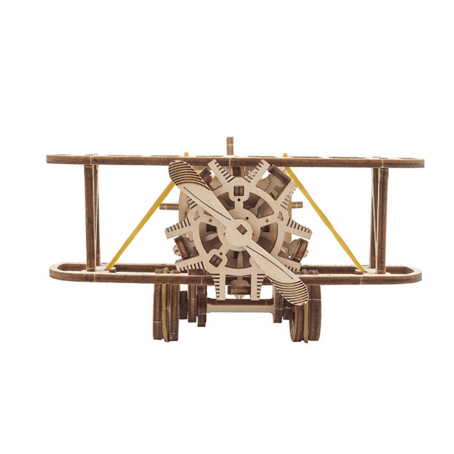 Mini biplan puzzle mécanique en bois Ugears