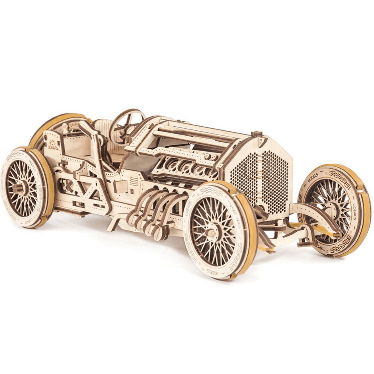 U-9 Grand Prix Car Mechanical Wooden Puzzle Ugears