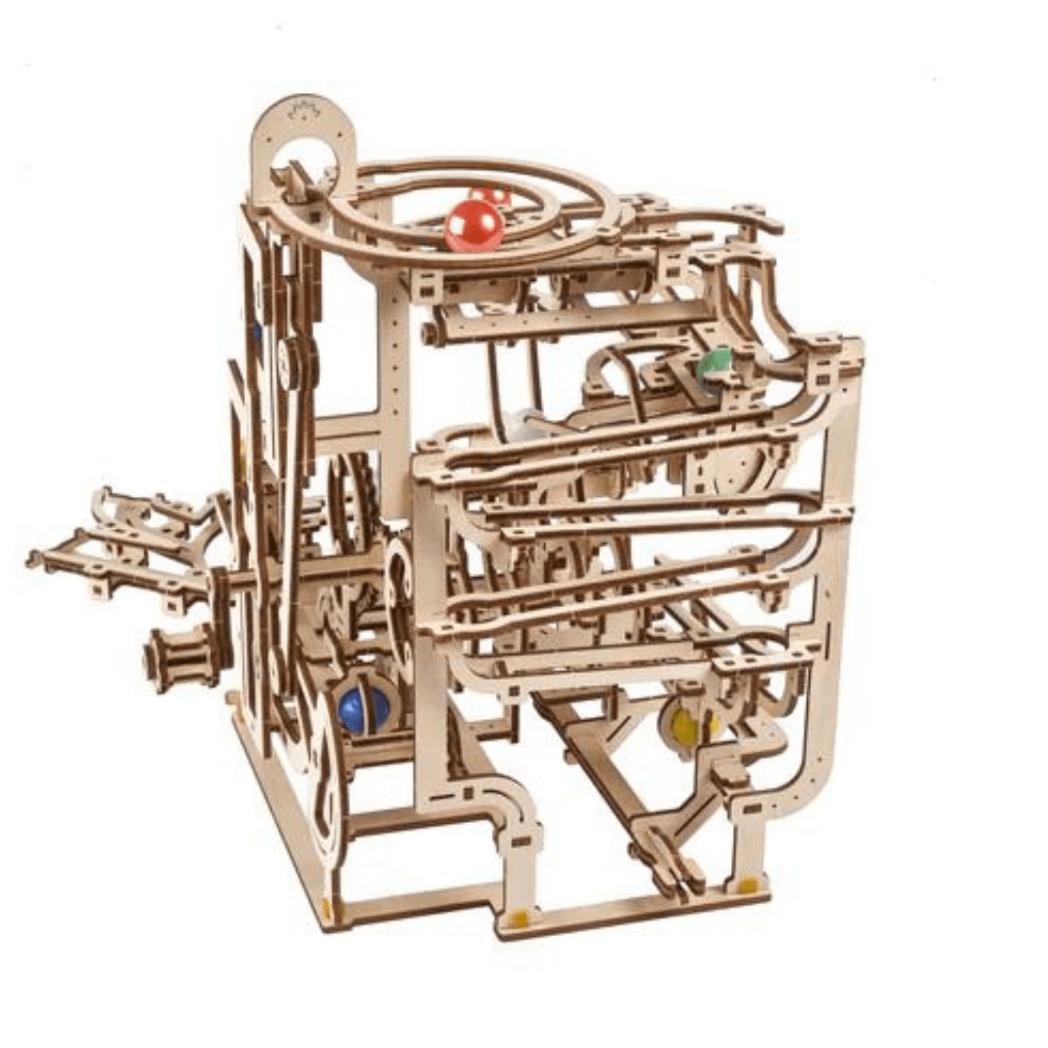 Murmelbahn mit Stufenwinde Mechanisches Holzpuzzle Ugears