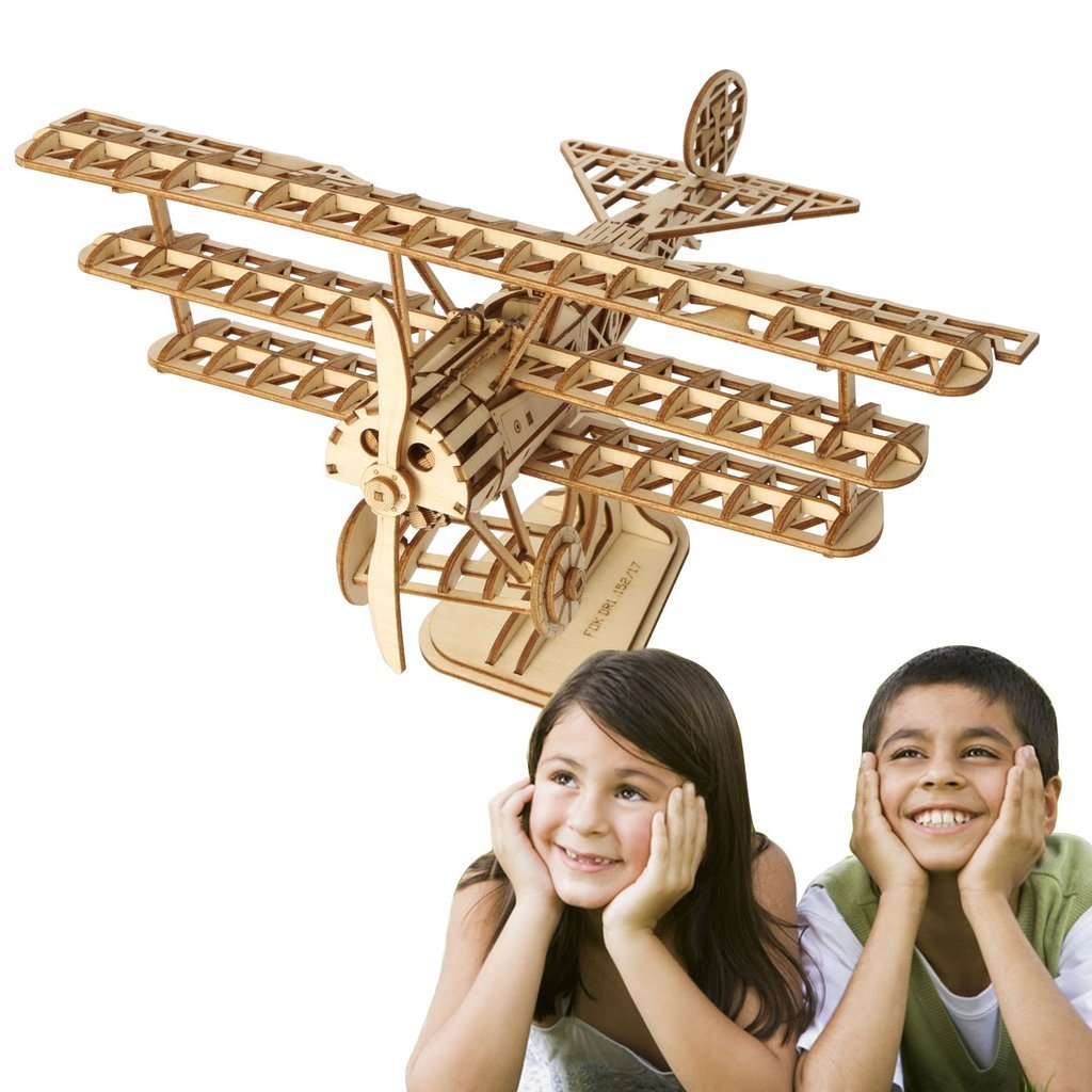 Flugzeug Dreidecker 3D Puzzle Robotime