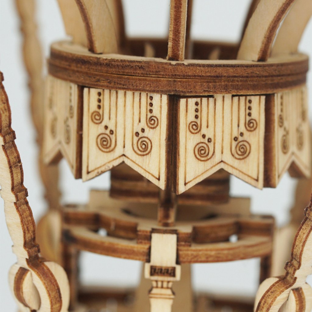 Hot air balloon as a wooden 3D puzzle-3D puzzle-Robotime--