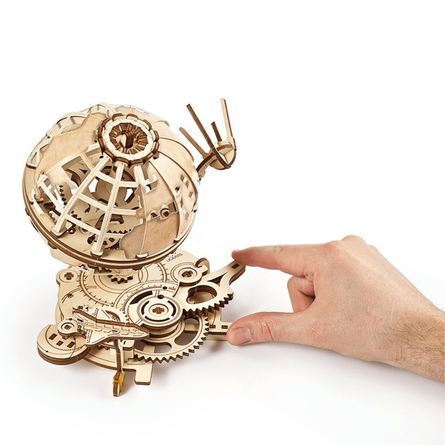 Globus-Mechanisches Holzpuzzle-Ugears--
