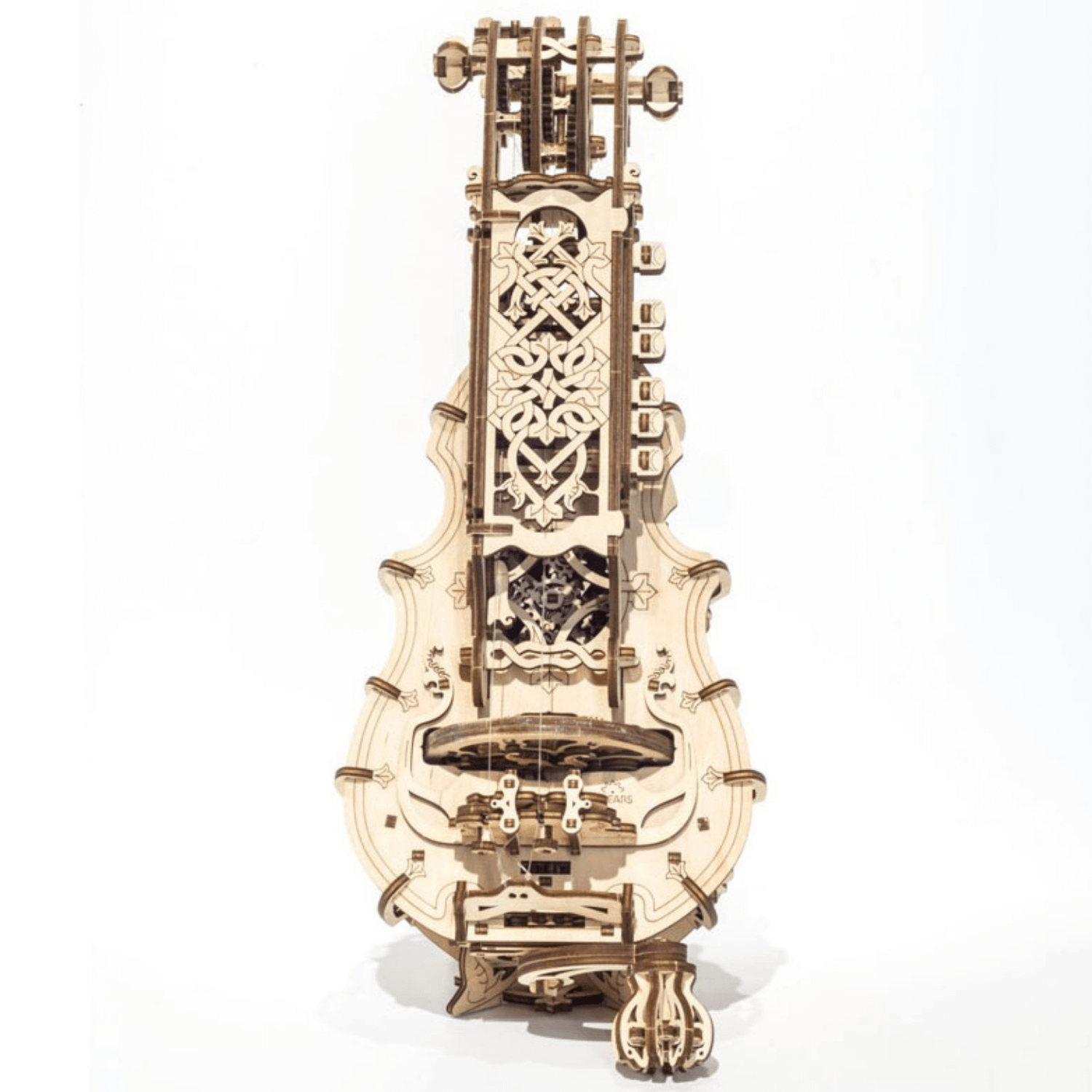 Hurdy Gurdy Drehleier Bausatz Mechanisches Holzpuzzle Ugears