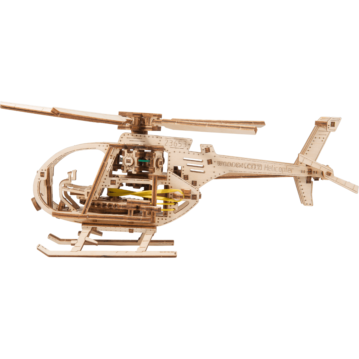 Hélicoptère Puzzle mécanique en bois WoodenCity