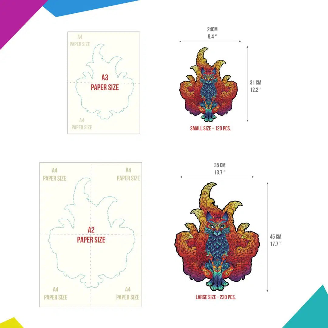Heavenly fox | Zenko MagicHolz puzzle-MagicWood--