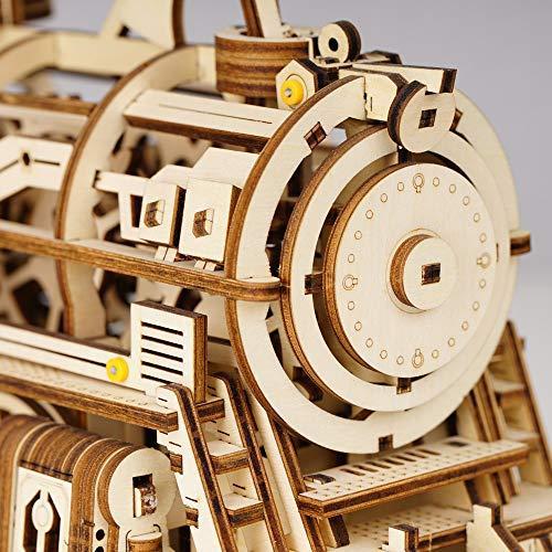 Mechanical Steam Train-Mechanical Wooden Puzzle-Robotime--