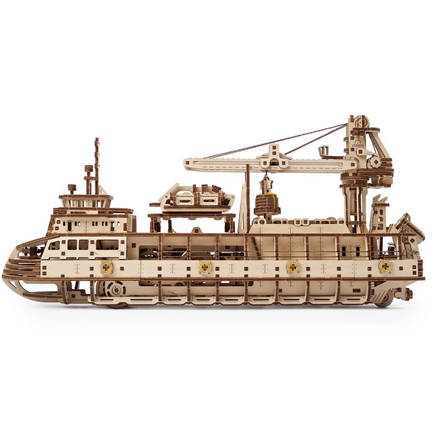 Forschungsschiff Mechanisches Holzpuzzle Ugears