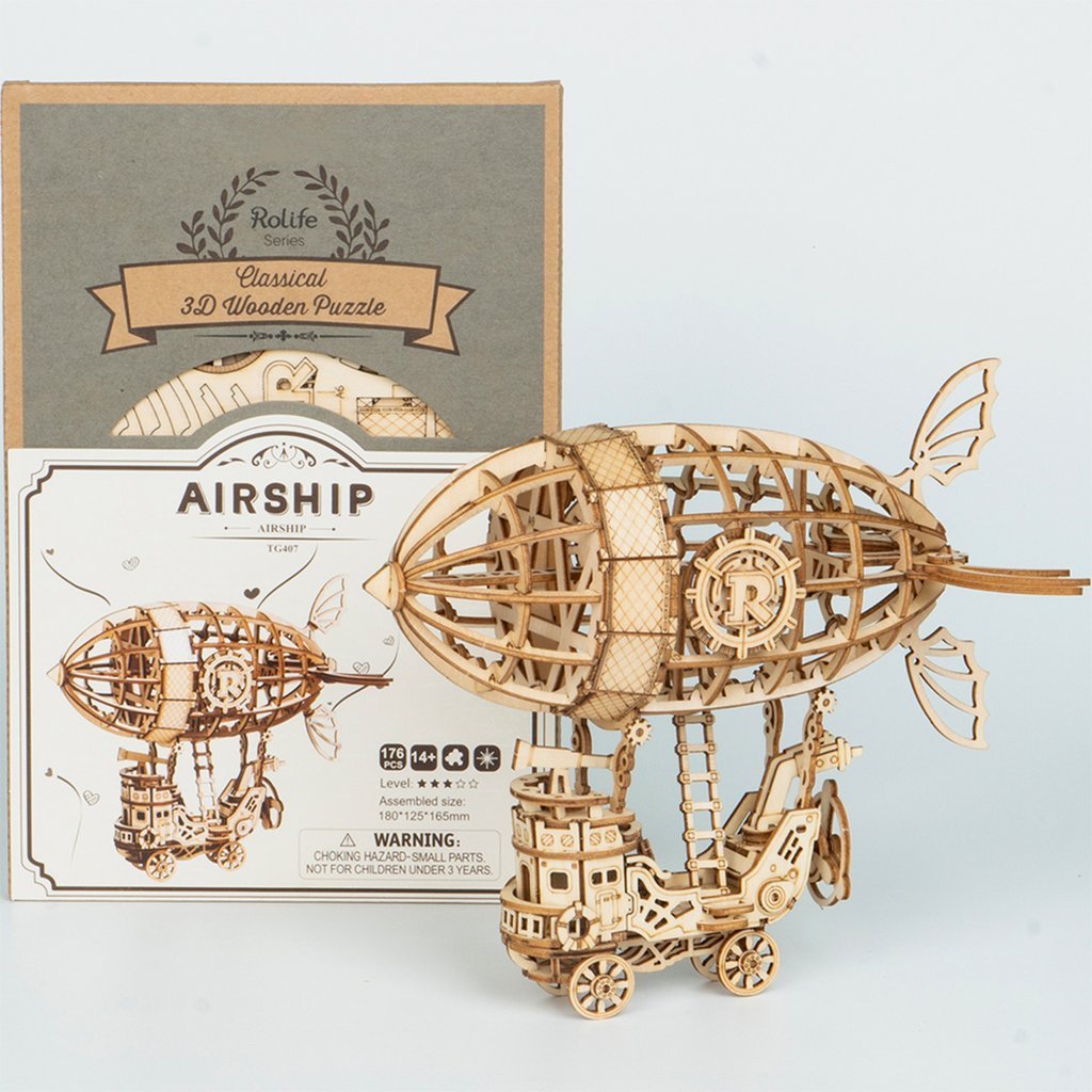 Airship wooden puzzle 3D puzzle Robotime