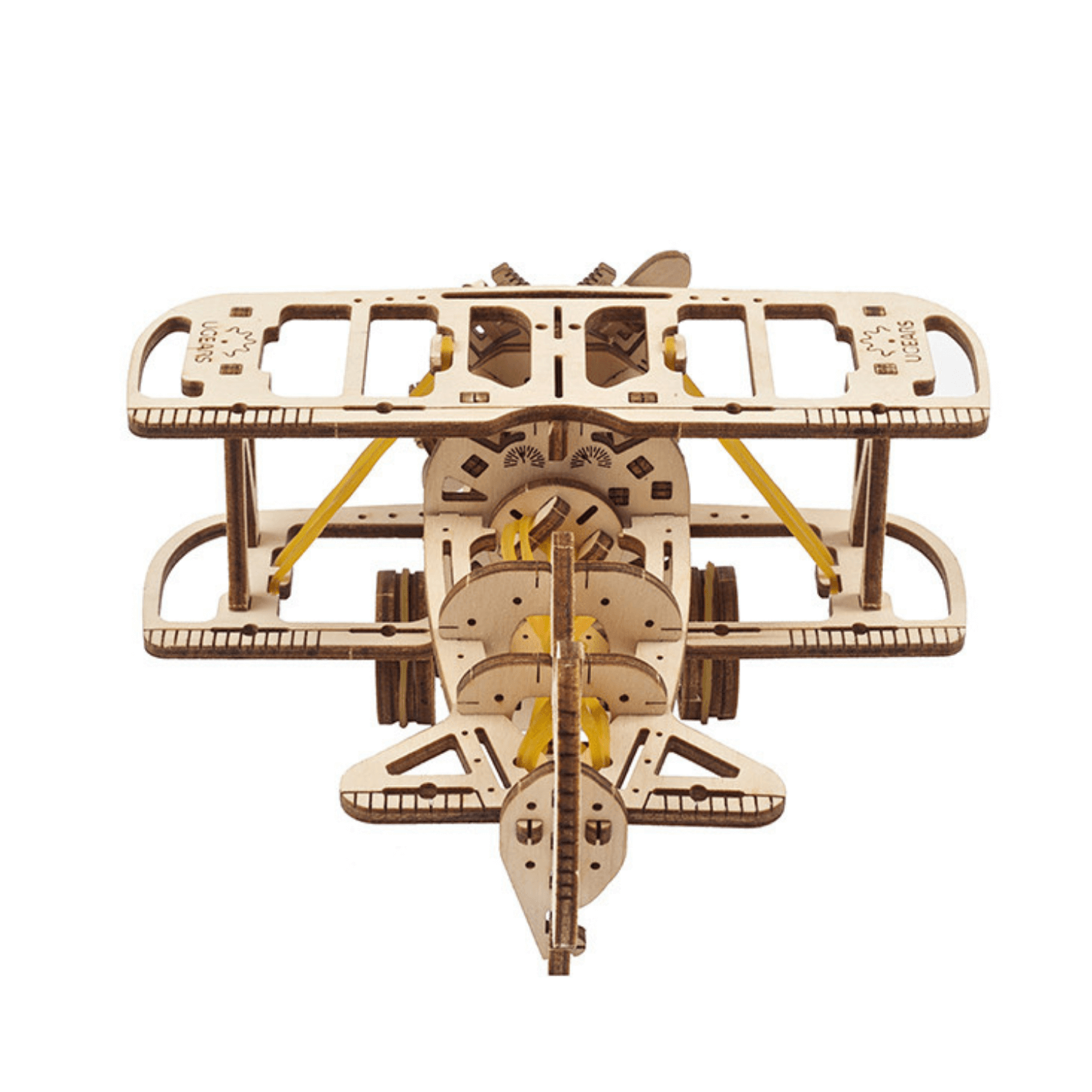 Mini biplan puzzle mécanique en bois Ugears