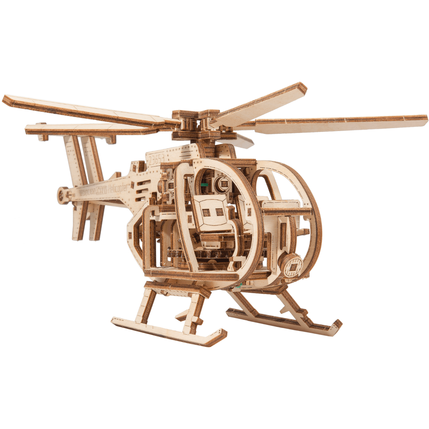 Hélicoptère Puzzle mécanique en bois WoodenCity