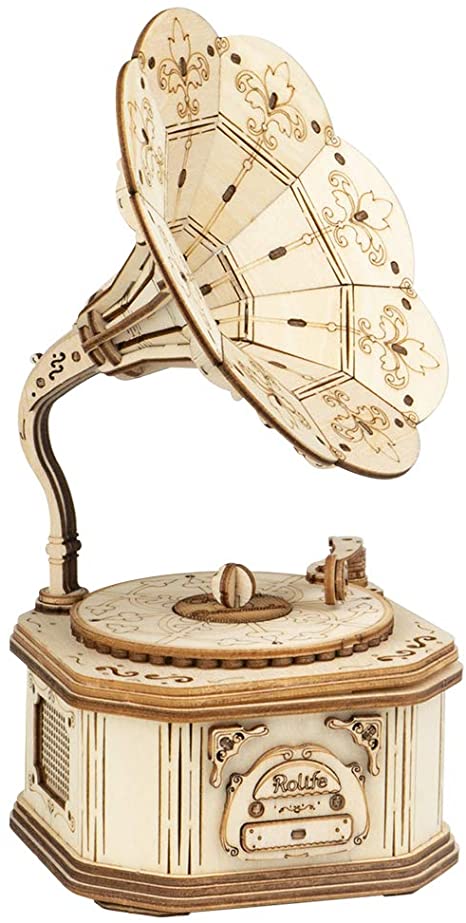 Grammophon zum Puzzeln-3D Puzzle-Robotime--