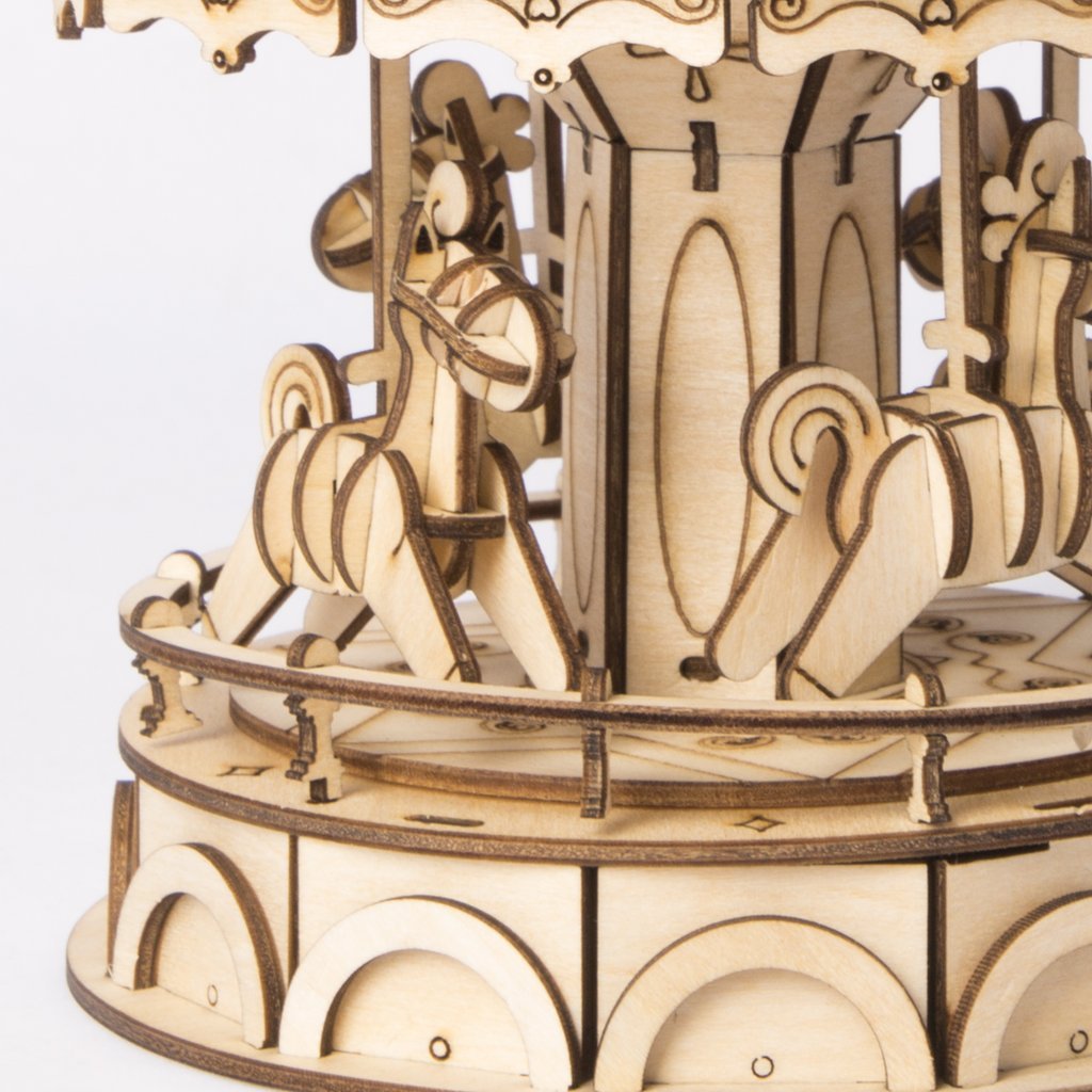 Karussell aus Holz als Puzzle 3D Puzzle Robotime