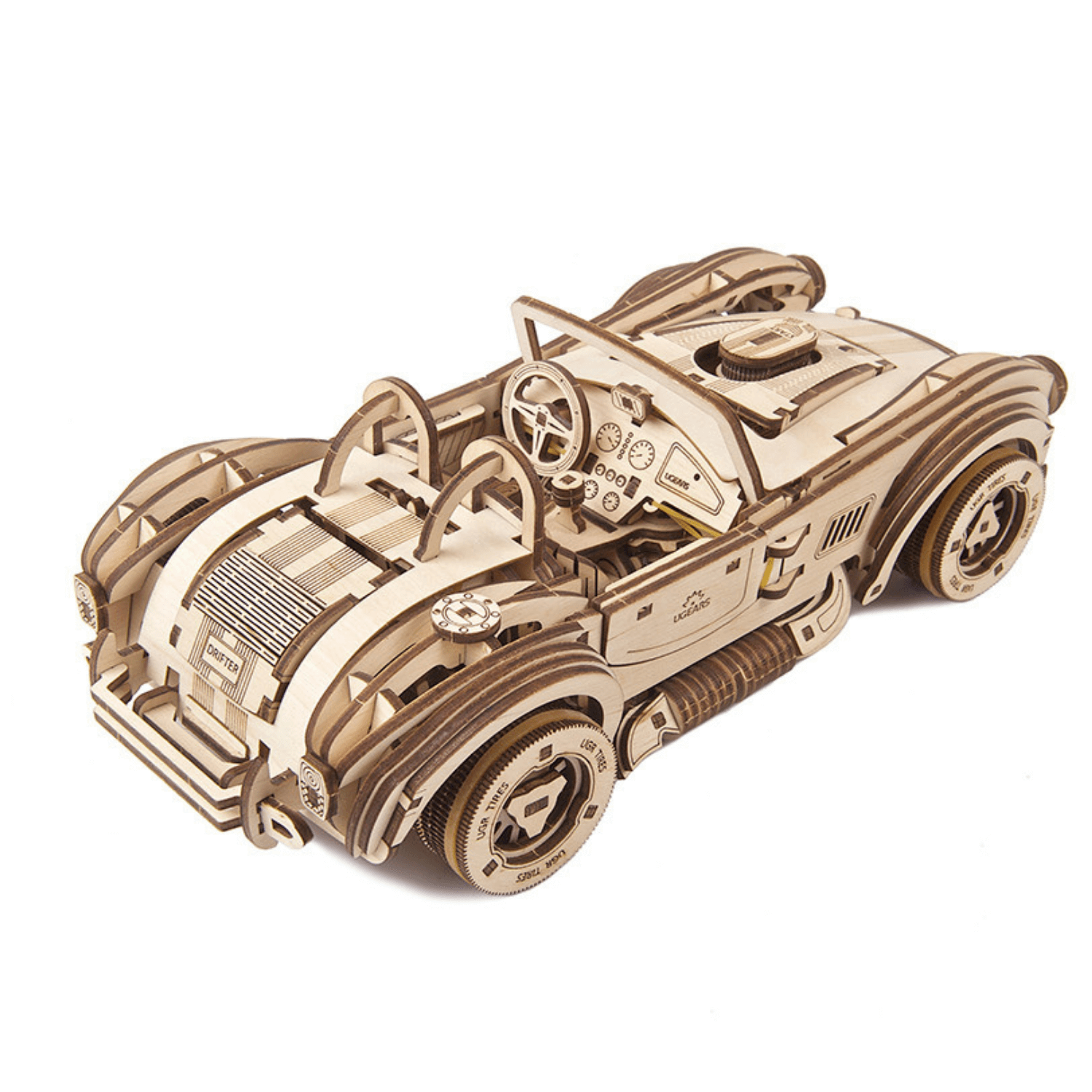 Drift Cobra Racing Car Puzzle mécanique en bois Ugears