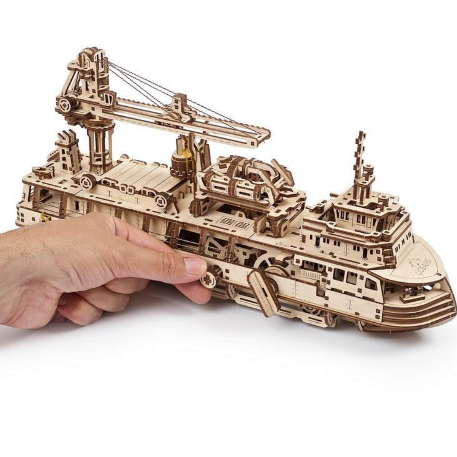 Forschungsschiff Mechanisches Holzpuzzle Ugears