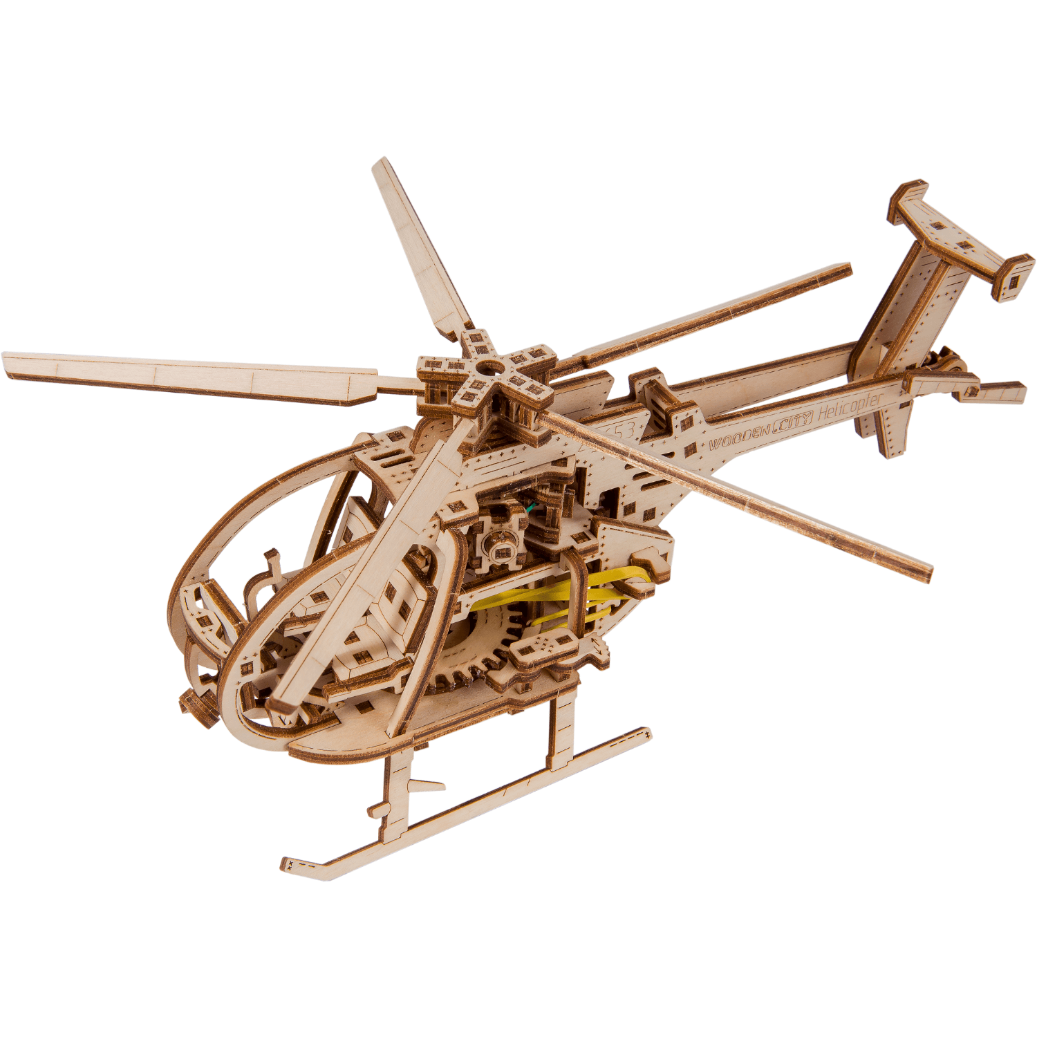 Hélicoptère Puzzle mécanique en bois WoodenCity