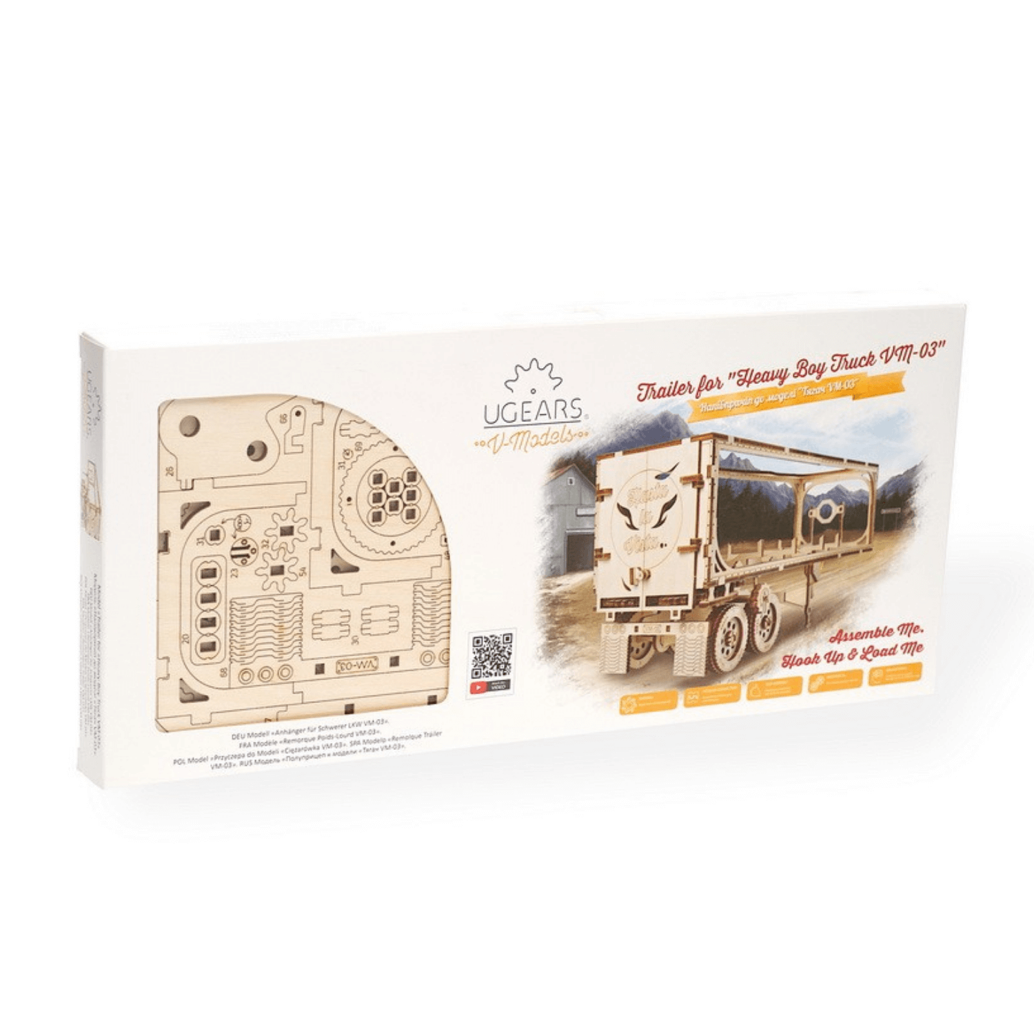 Trailer für "Heavy Boy" Mechanisches Holzpuzzle Ugears