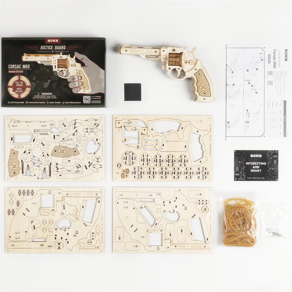Arme en bois M60 Puzzle mécanique en bois Robotime