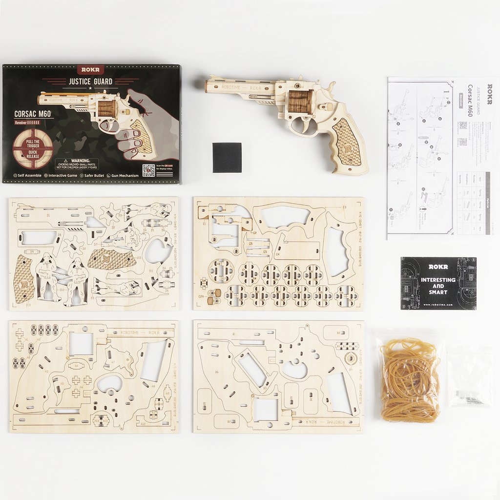 Holzwaffe M60-Mechanisches Holzpuzzle-Robotime--