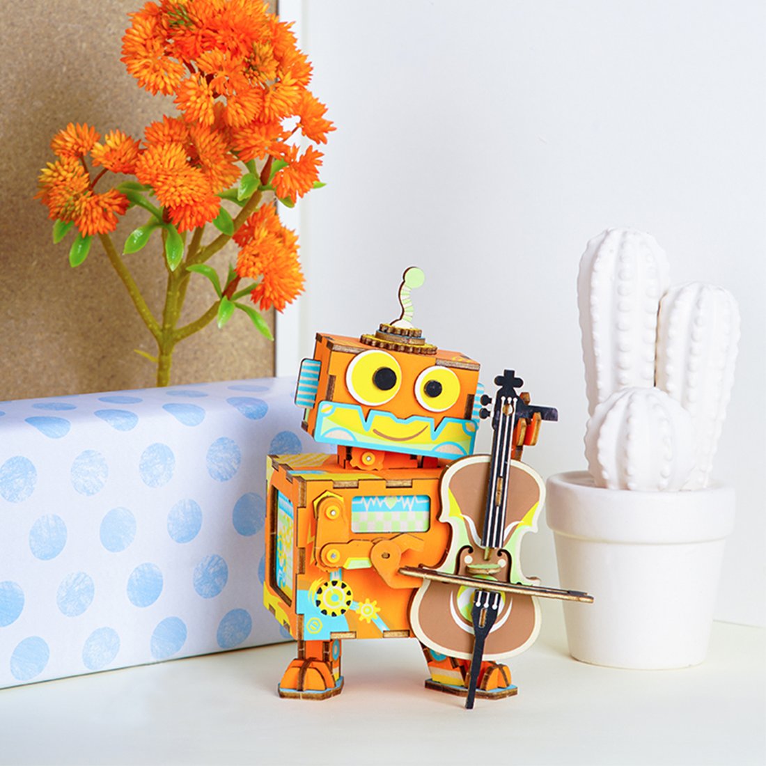 Happy Street Musician Music Box 3D Puzzle Robotime--