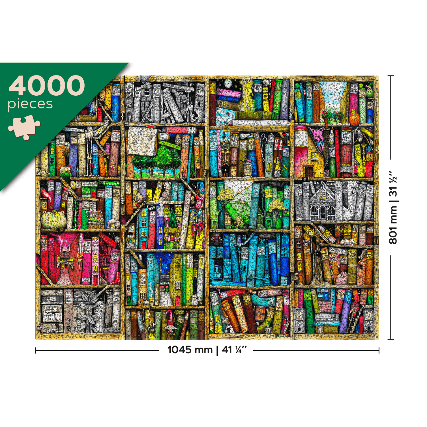 Bücherregal | Holz Puzzle 4000 Holzpuzzle WoodenCity