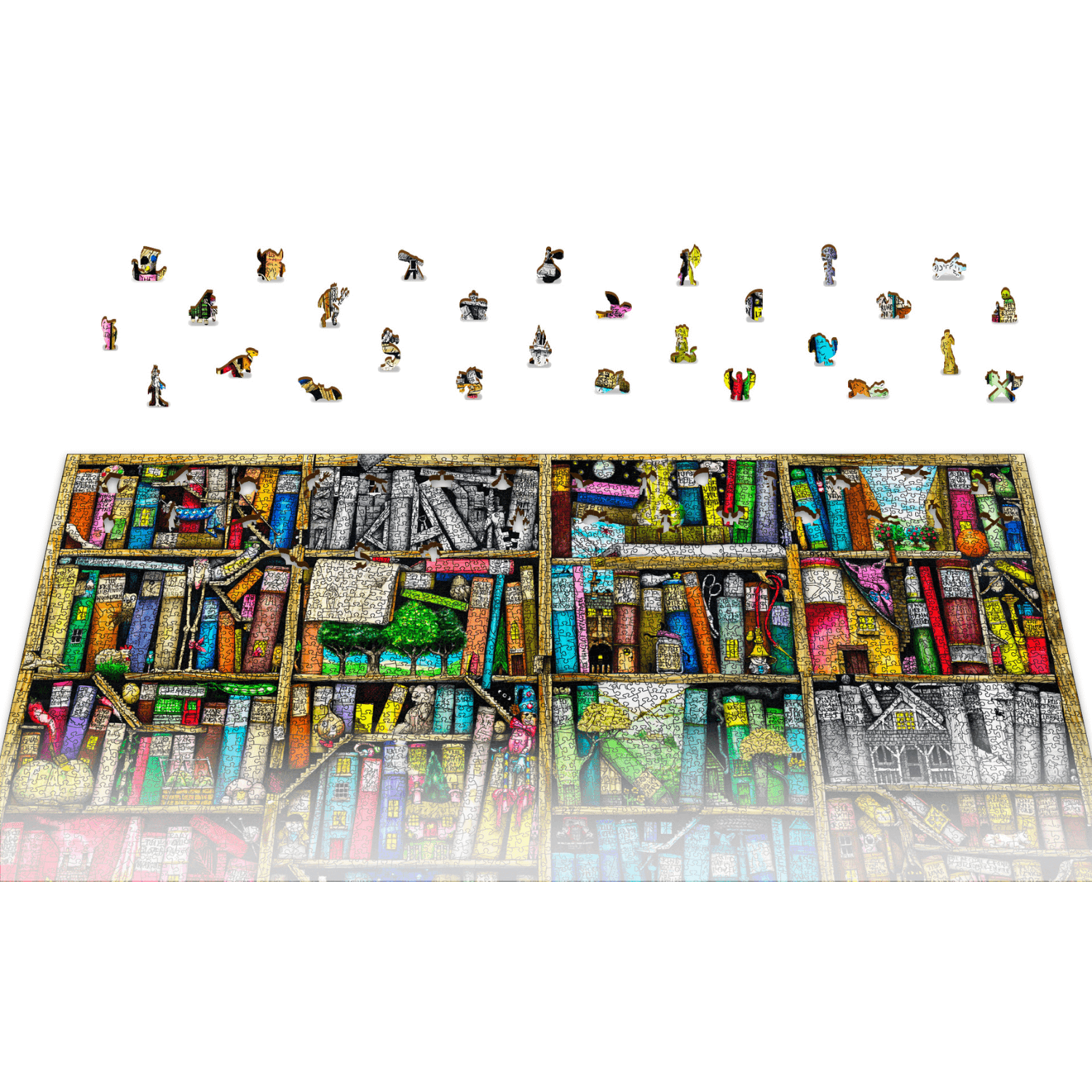 Bücherregal | Holz Puzzle 4000 Holzpuzzle WoodenCity