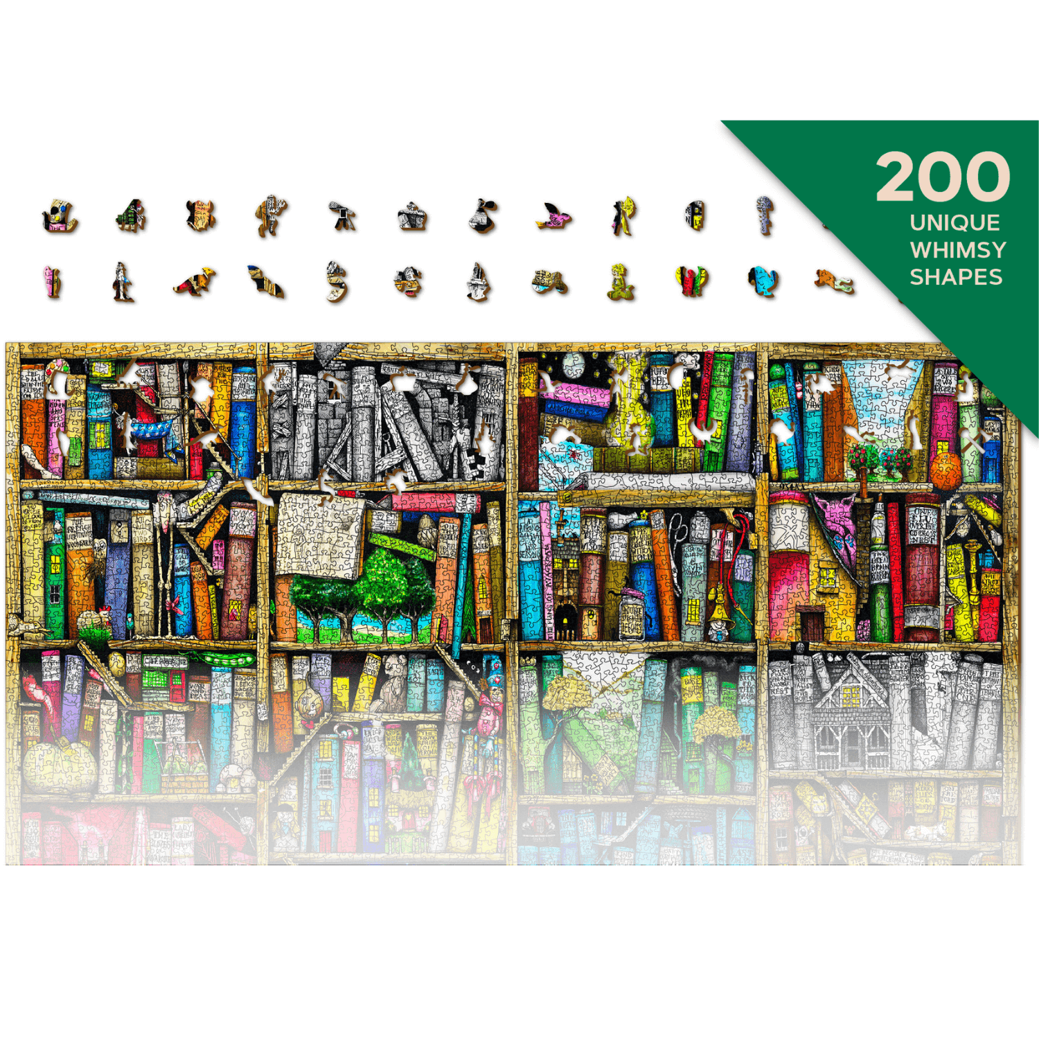 Bücherregal | Holz Puzzle 4000 Holzpuzzle WoodenCity