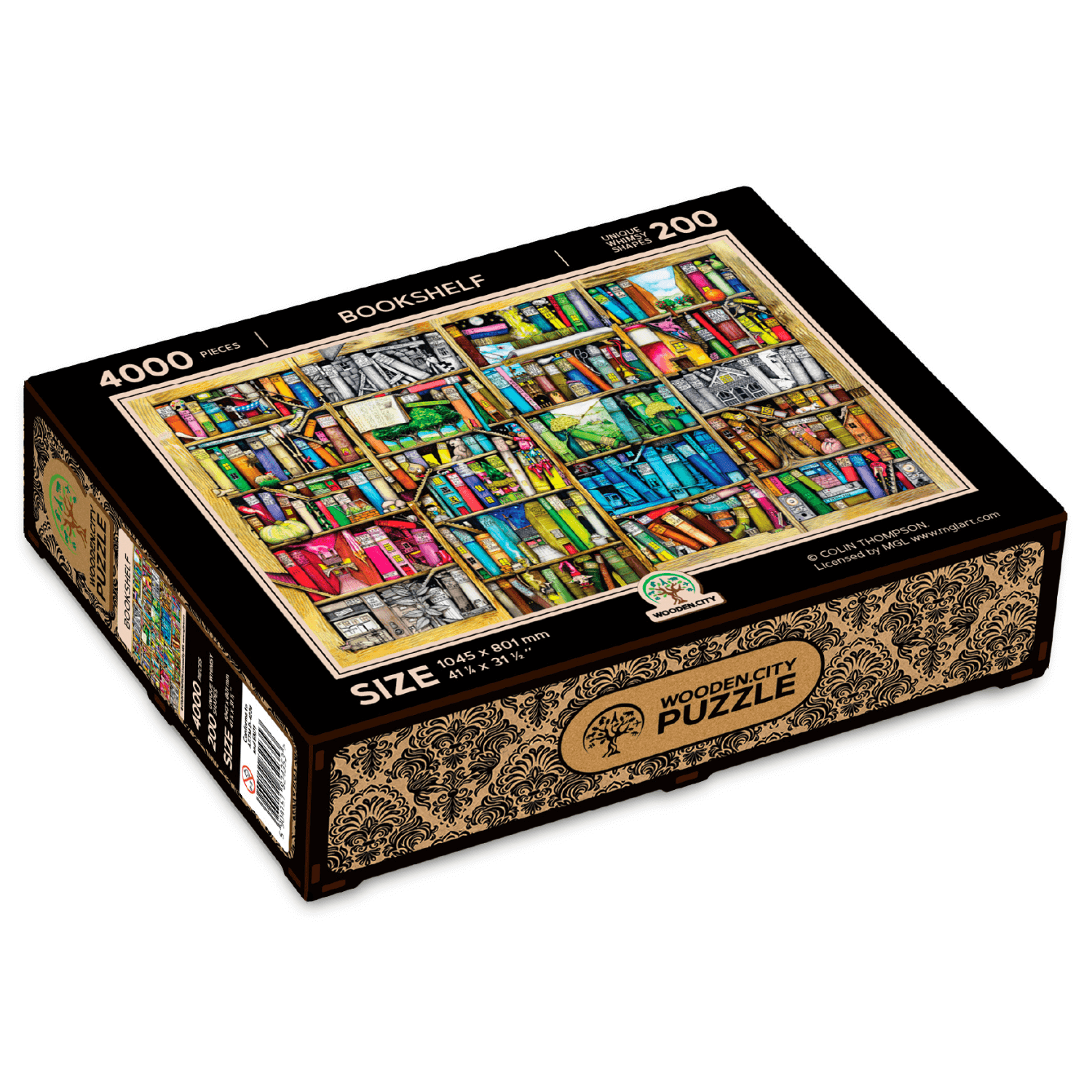 Bücherregal | Holz Puzzle 4000 Holzpuzzle WoodenCity