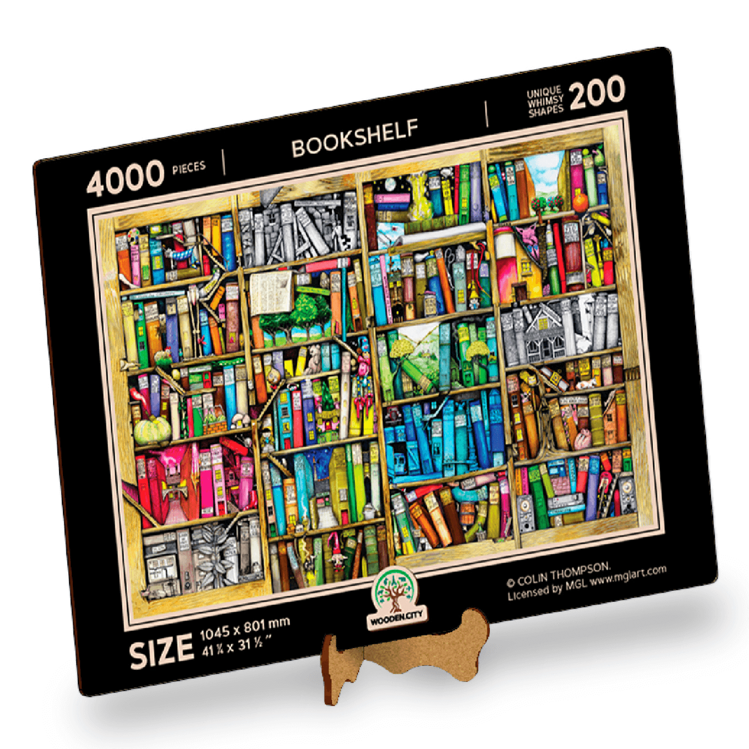 Bücherregal | Holz Puzzle 4000 Holzpuzzle WoodenCity