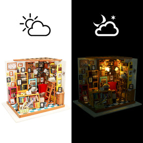 Sam's Study (Arbeitszimmer)-Miniaturhaus-Robotime--