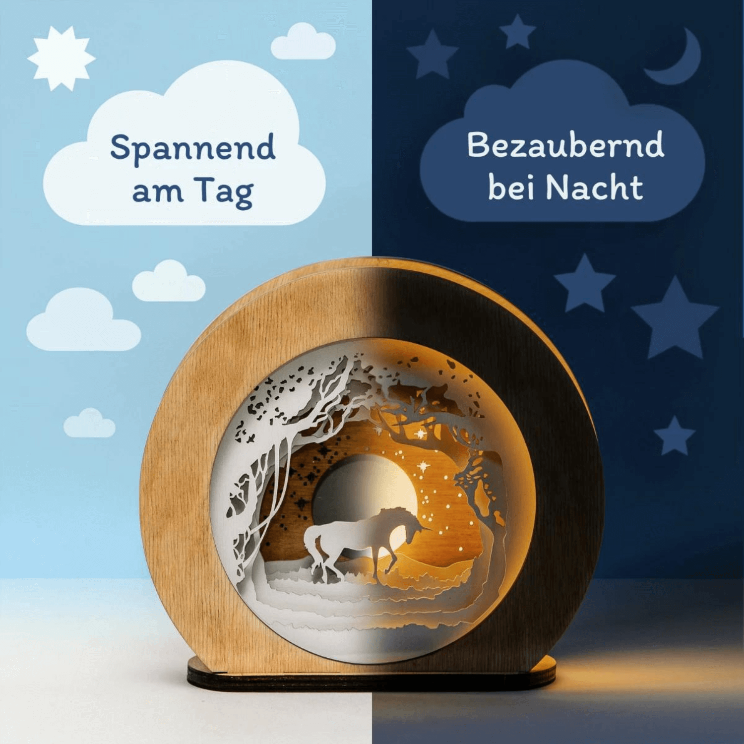 3D night light made of wood l MagicLights-Night lights & indirect MagicHolz