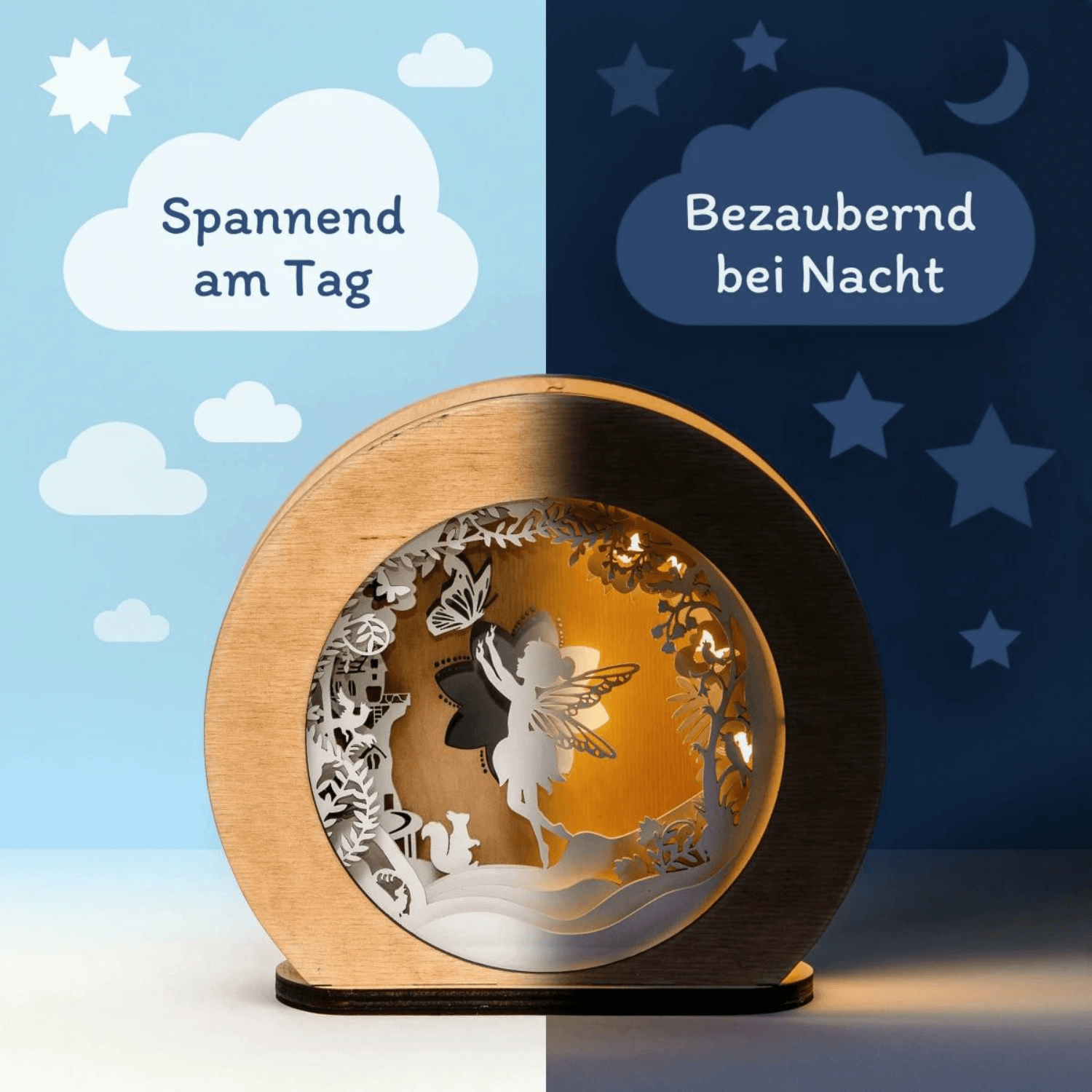 3D night light made of wood l MagicLights-Night lights & indirect MagicHolz