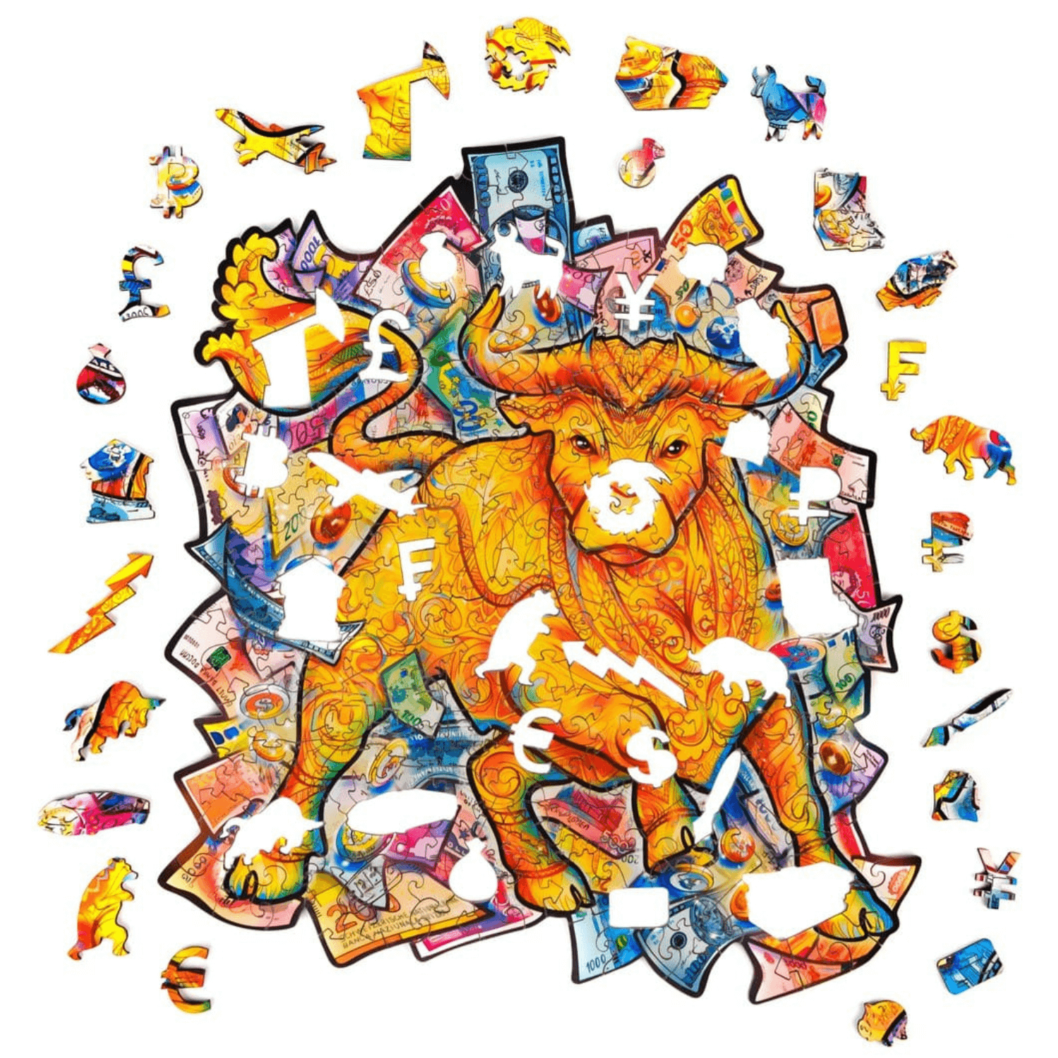 Puzzle en bois de taureau à succès Unidragon
