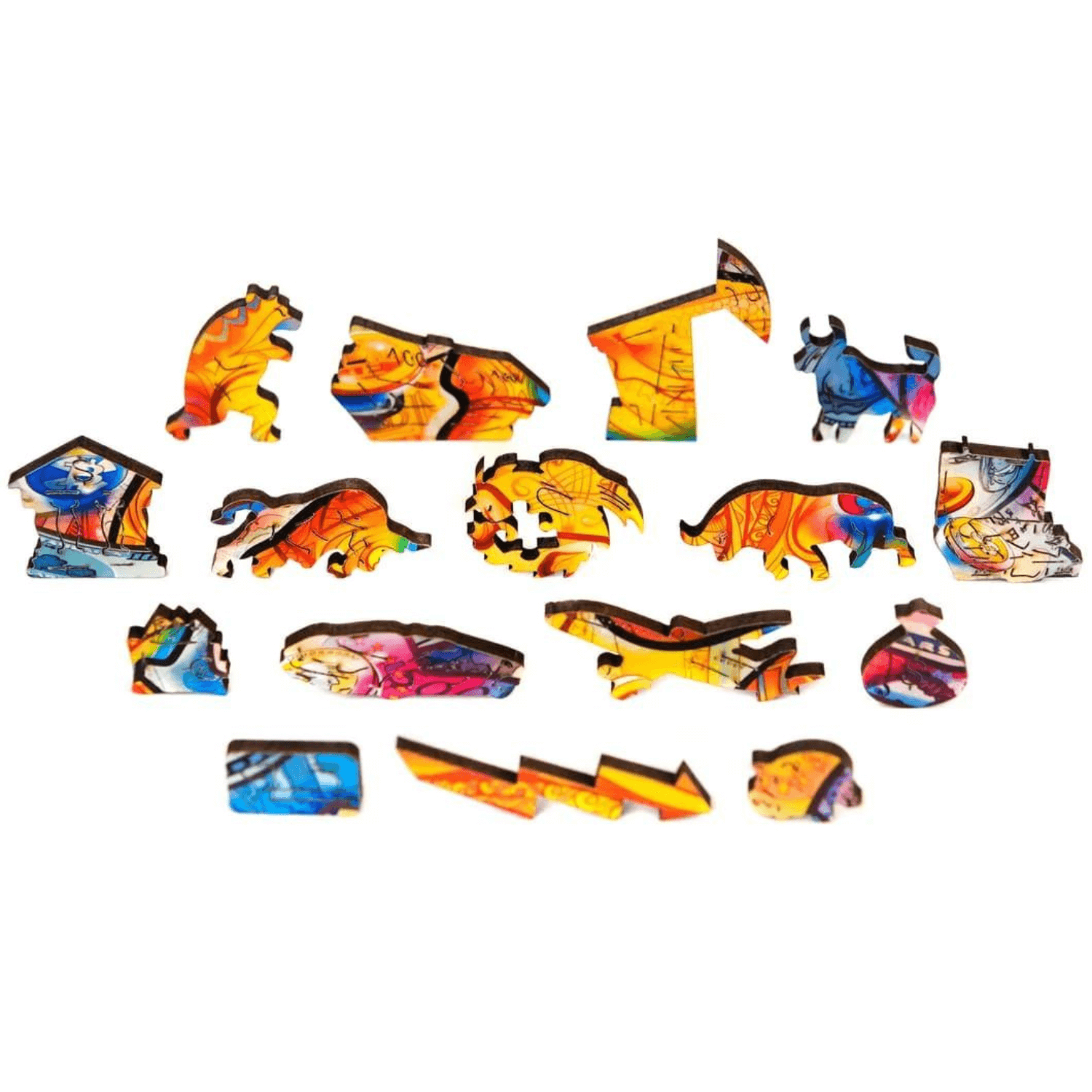 Puzzle en bois de taureau à succès Unidragon