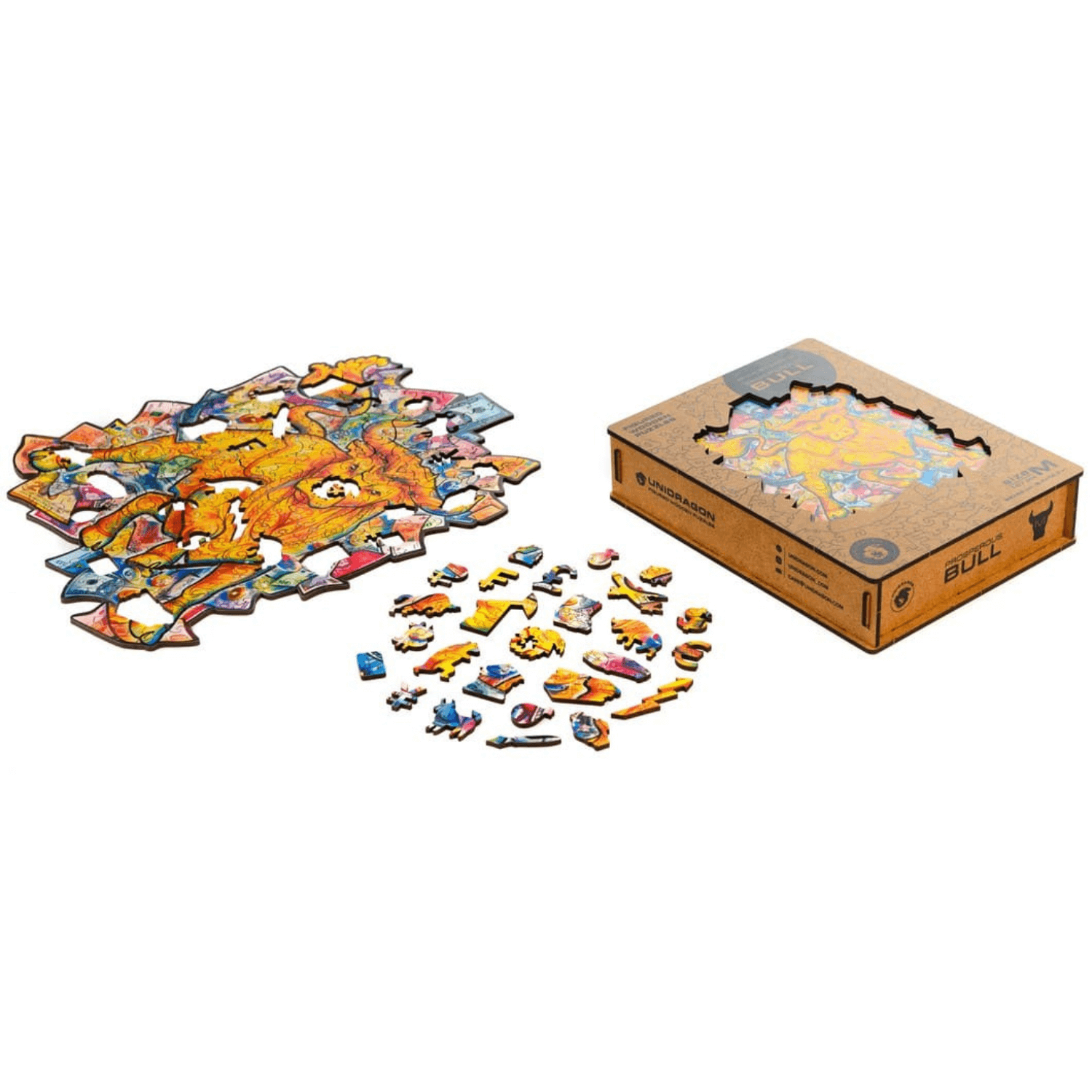 Puzzle en bois de taureau à succès Unidragon