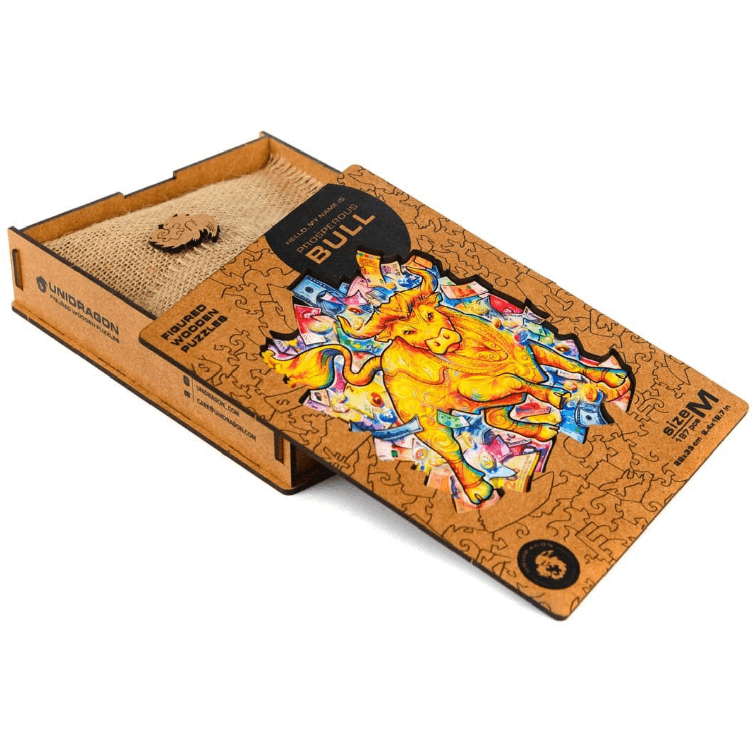 Puzzle en bois de taureau à succès Unidragon