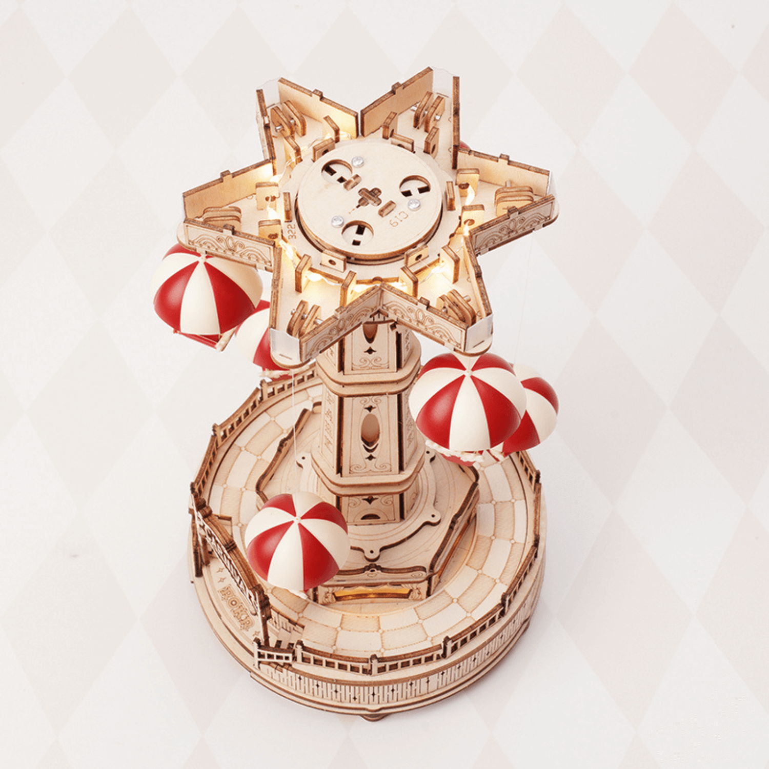 Parachute Tower | Fairground | Rokr-Mechanical Wooden Puzzle-Robotime--