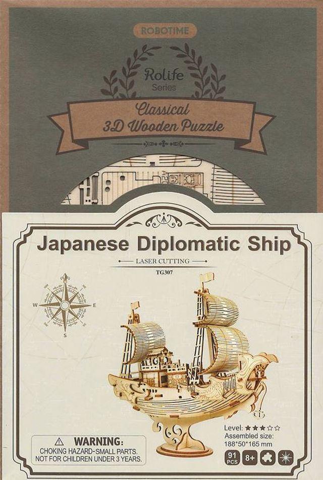 DIY Japanisches Diplomatenschiff 3D Puzzle Robotime