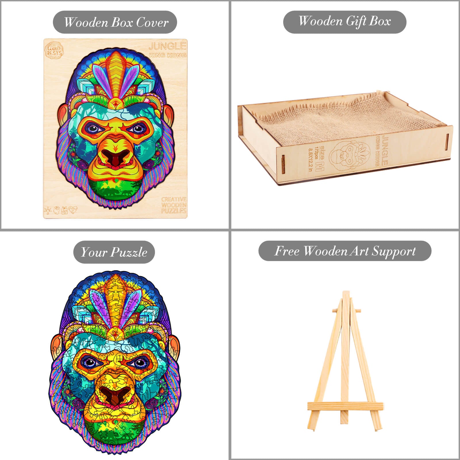 Jungle King Kong wooden puzzle MagicHolz