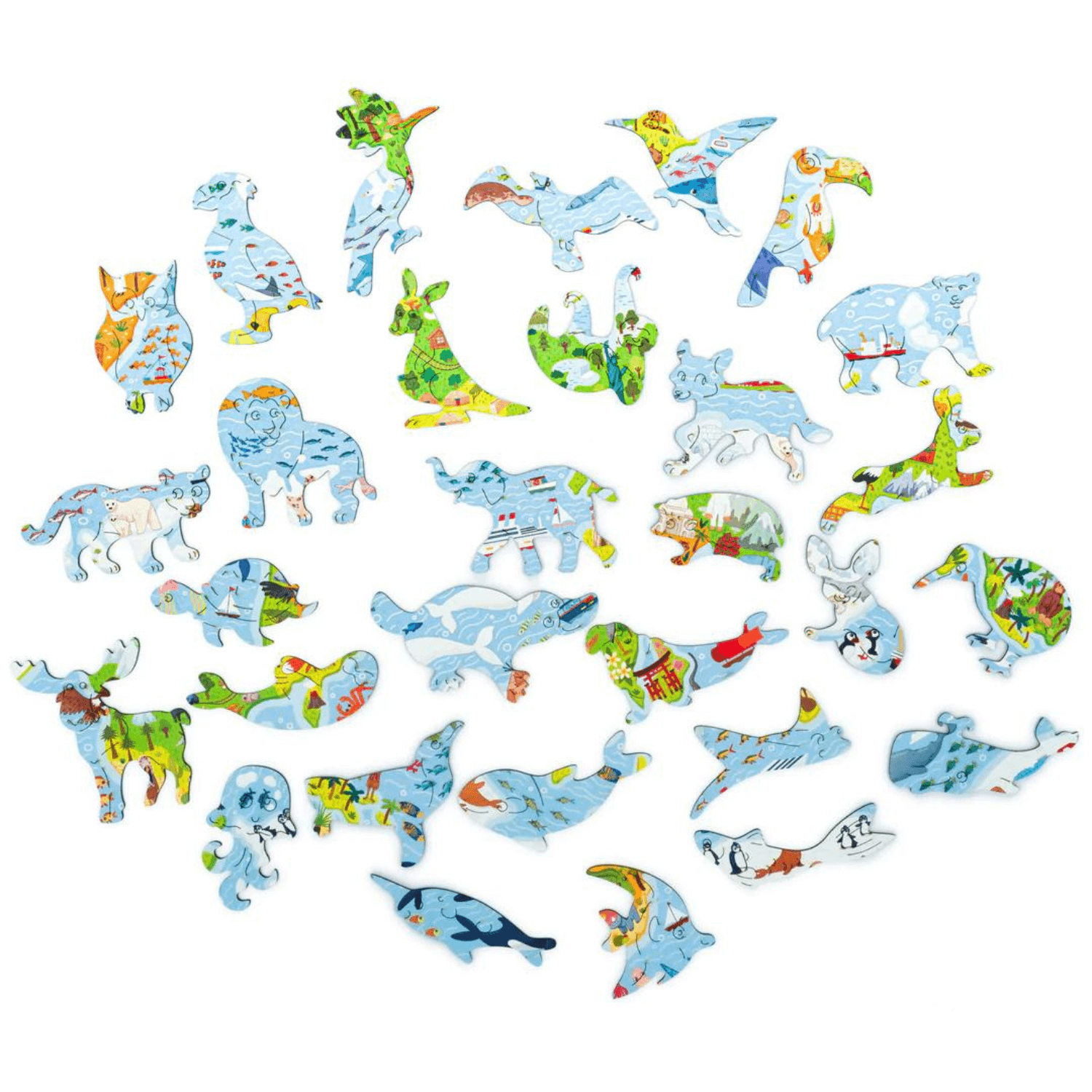 Children's world map wooden puzzle wooden puzzle Unidragon