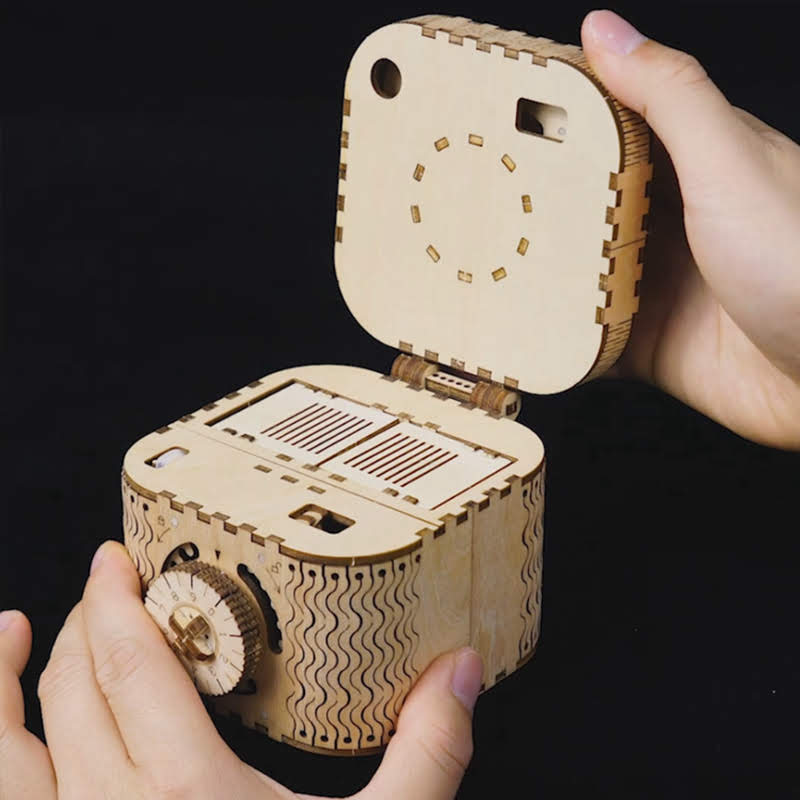 Treasure Chest 3D Puzzle Wood-Mechanical Wooden Puzzle-Robotime--