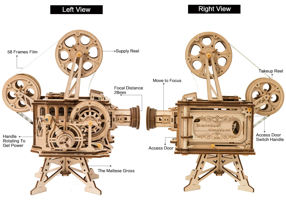 Vitascope | Projecteur de film 3D Puzzle Robotime