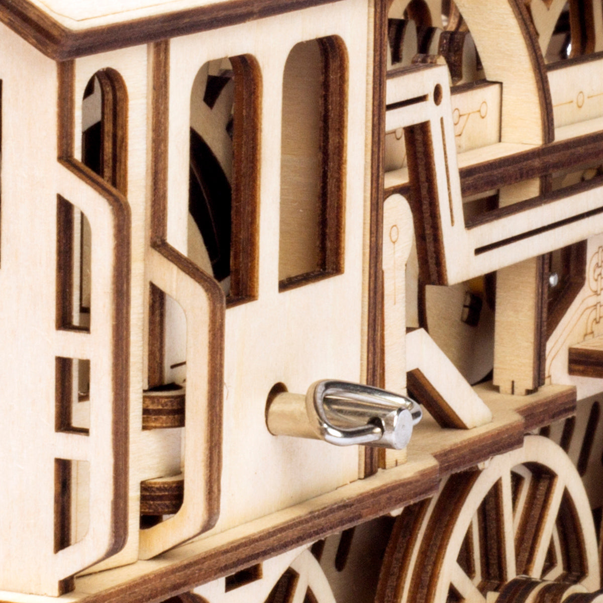 Mechanical Steam Train-Mechanical Wooden Puzzle-Robotime--