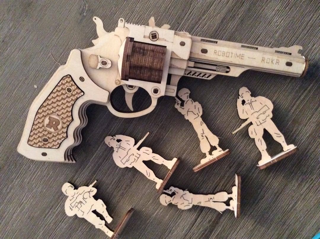 Arme en bois M60 Puzzle mécanique en bois Robotime