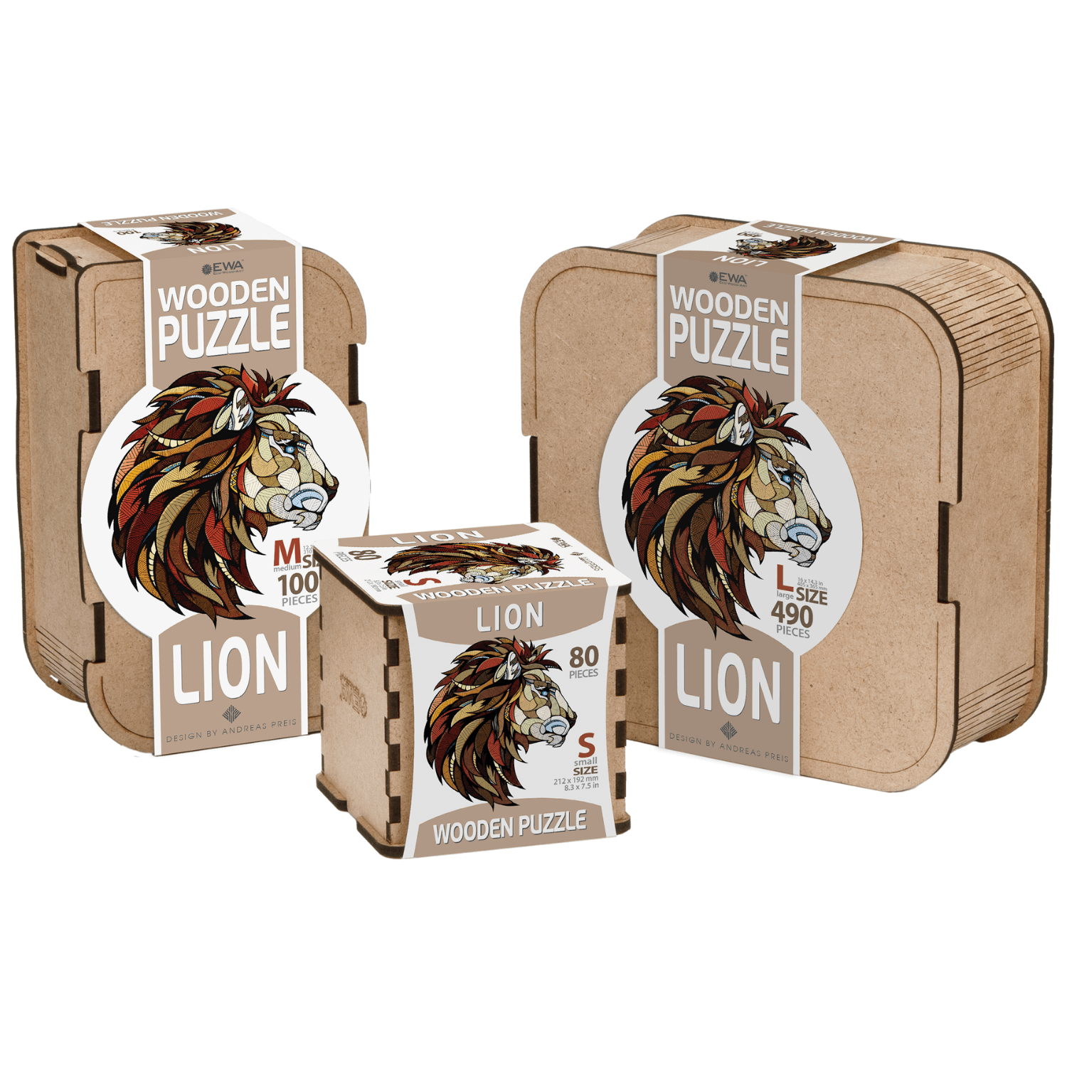 Lion | Wooden puzzle Wooden puzzle Eco-Wood-Art