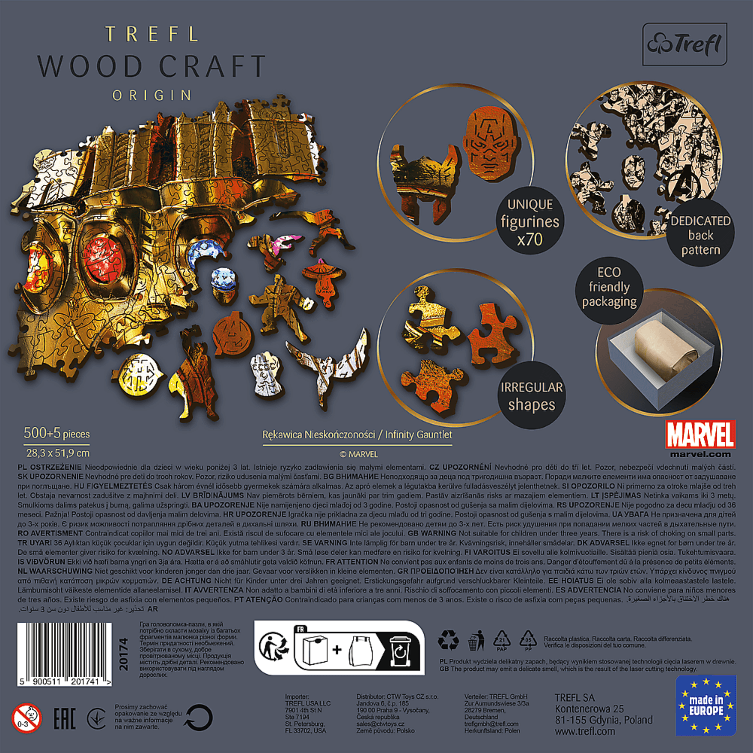 MARVEL | Avenger | Thanos Infinity Glove | Wooden Puzzle 505-Wooden Puzzle-TREFL--