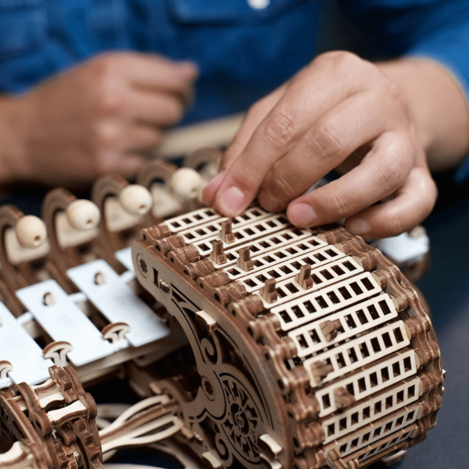 Mechanical Celesta-Mechanical Wooden Puzzle Ugears--