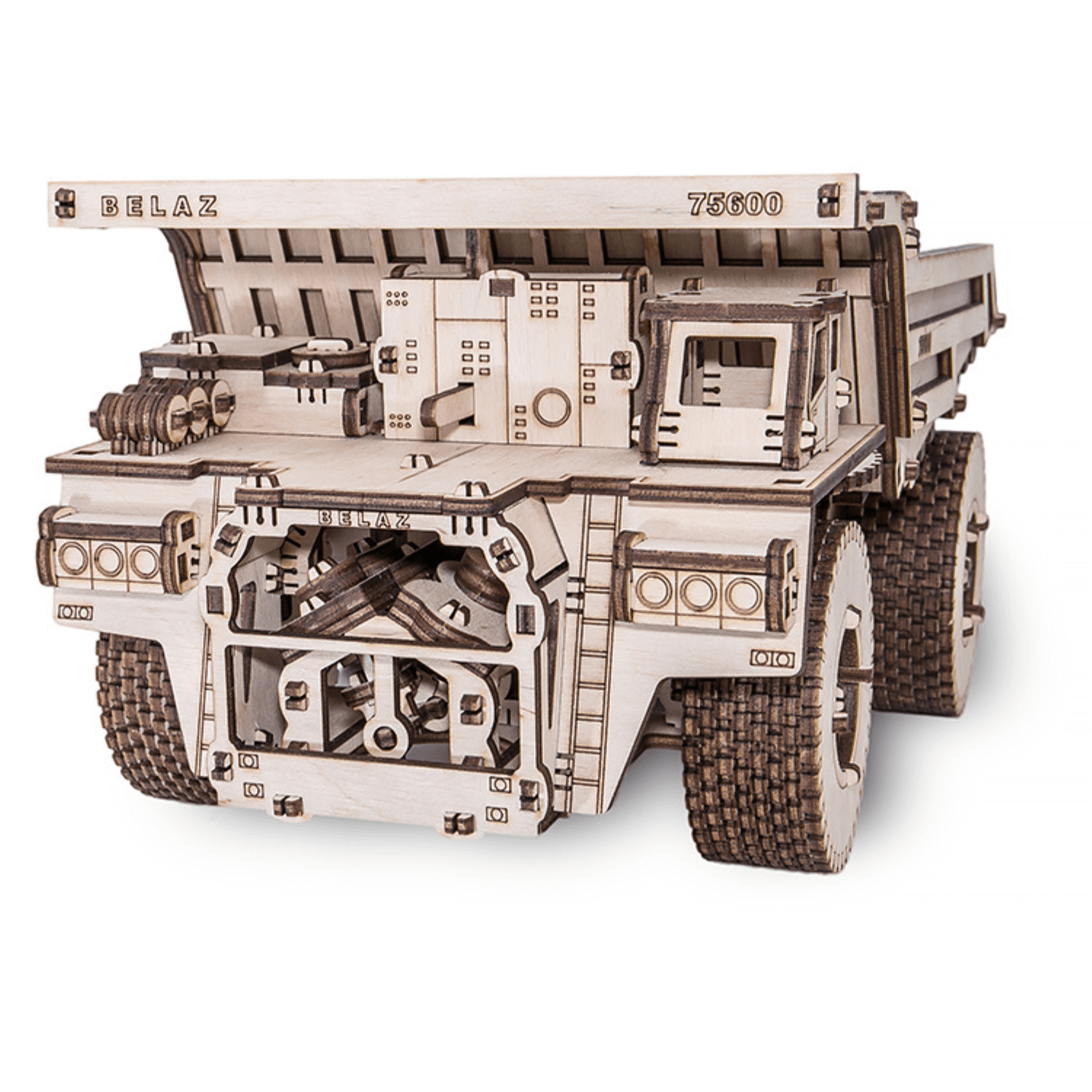 Mechanical truck | BELAZ 75600 Mechanical wooden puzzle Eco-Wood-Art