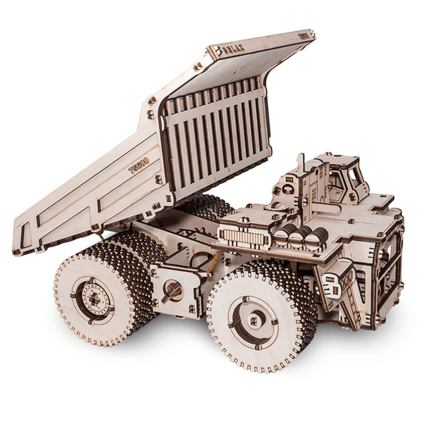 Mechanical truck | BELAZ 75600-Mechanical wooden puzzle-Eco-Wood-Art--