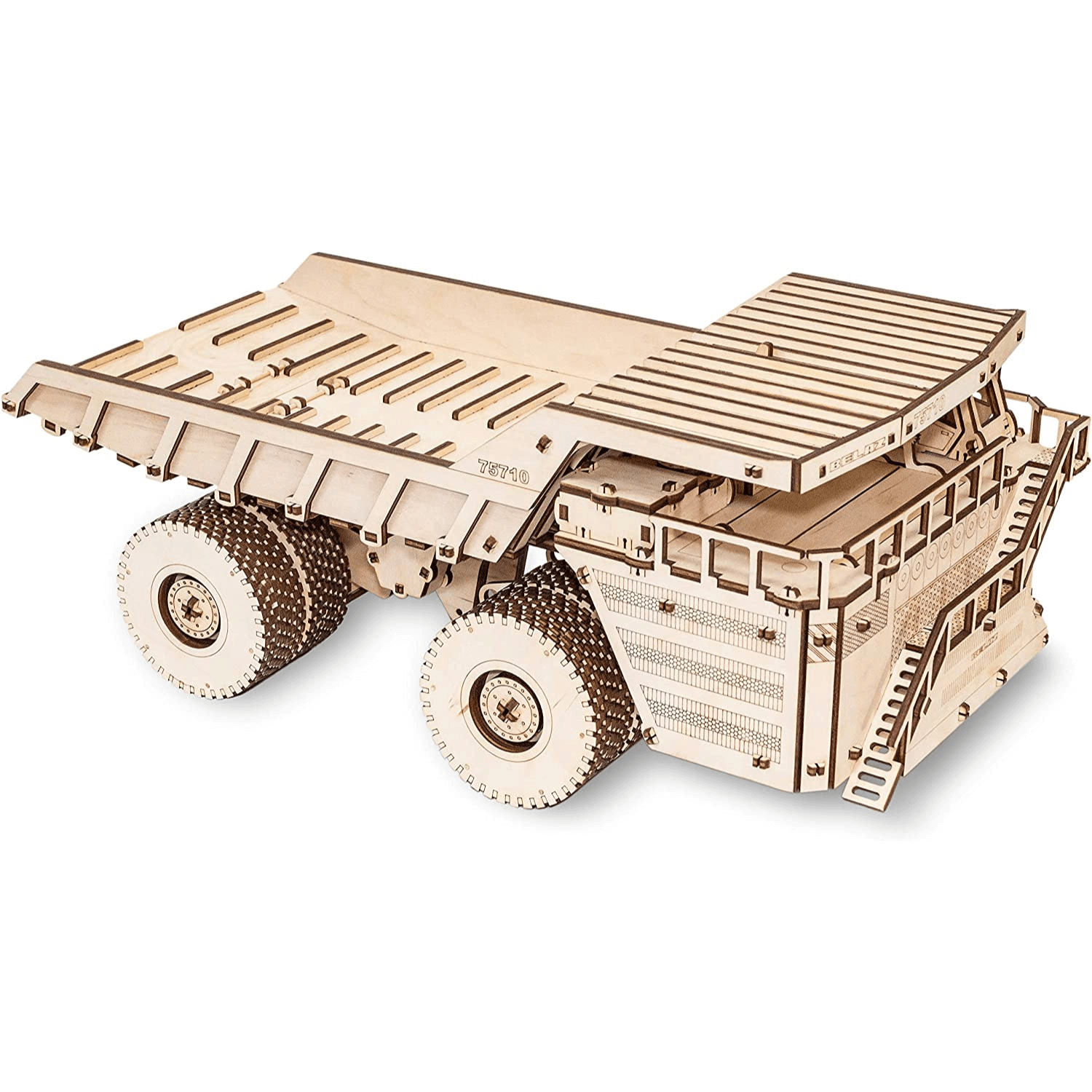 Mechanical truck | BELAZ 75710 Mechanical wooden puzzle Eco-Wood-Art
