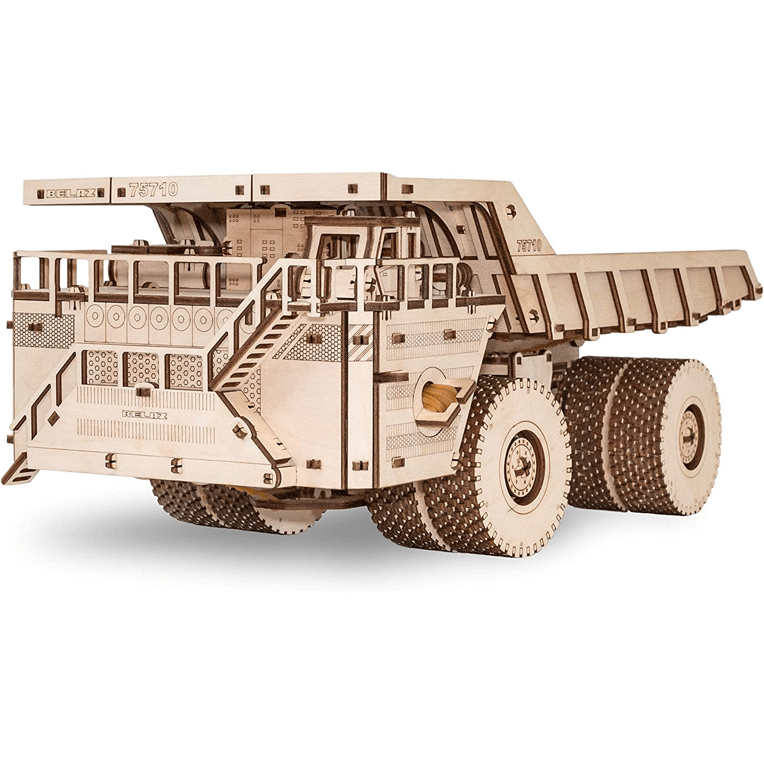 Mechanical truck | BELAZ 75710 Mechanical wooden puzzle Eco-Wood-Art